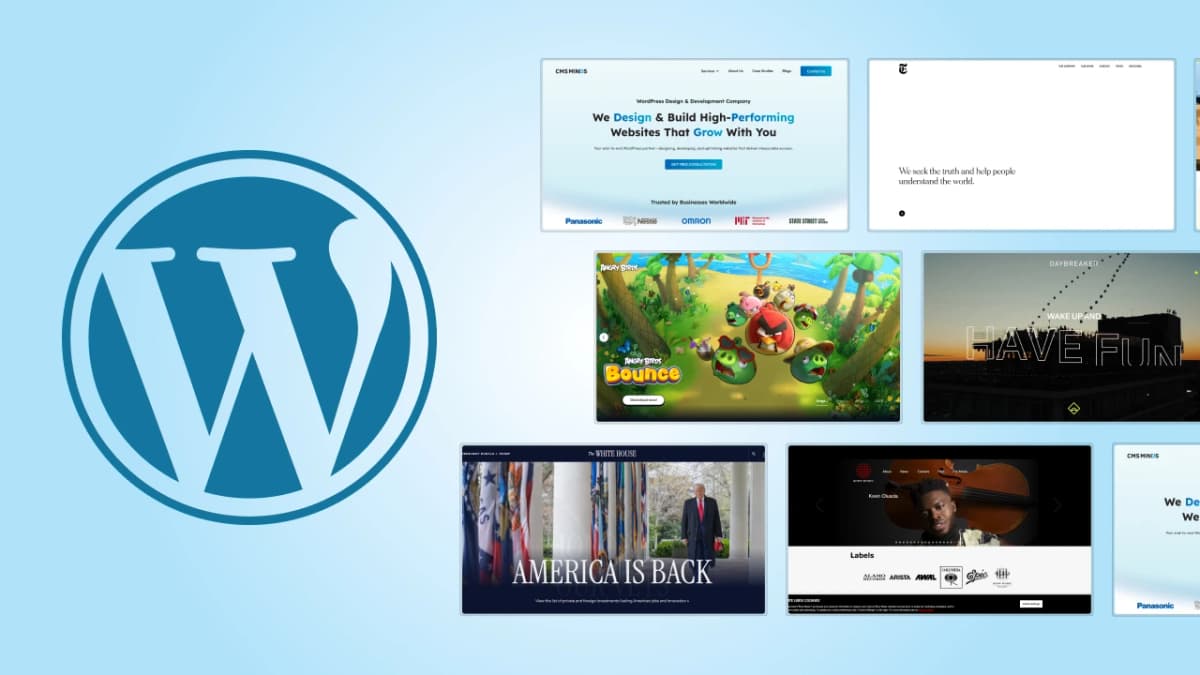 A mockup of a WordPress website.